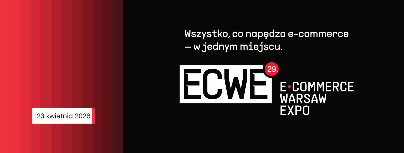 baner promocyjny ECWE zawierający logotyp i datę wydarzenia
